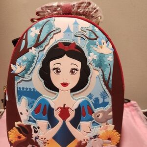 Disney Loungefly Snow White Backpack - Red, Blue, Brown